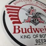 Vintage Budweiser Beer Sign – Anheuser Busch Bar Diner Bottle Porcelain Sign - Image 6