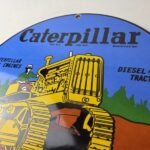 Vintage Caterpillar Sign – Automobilia Tractors Service Gas Pump Porcelain Sign - Image 12