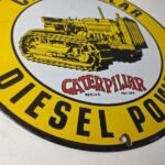 Vintage Caterpillar Sign – Automotive Trucks Service Gas Pump Porcelain Sign - Image 10