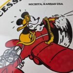 Vintage Cessna Aircraft Sign – Mickey Mouse Gas Pump Airplane Porcelain Sign - Image 3