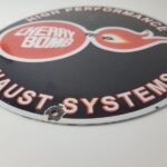 Vintage Cherry Bomb Sign – Auto Mechanic Exhaust Gas Pump Hot Rod Porcelain Sign - Image 11