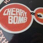 Vintage Cherry Bomb Sign – Auto Mechanic Exhaust Gas Pump Hot Rod Porcelain Sign - Image 3
