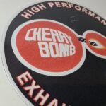 Vintage Cherry Bomb Sign – Auto Mechanic Exhaust Gas Pump Hot Rod Porcelain Sign - Image 6