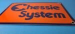 Vintage Chessie System Railroad Sign – Porcelain Model Train Station Hobby Sign - Image 11