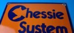 Vintage Chessie System Railroad Sign – Porcelain Model Train Station Hobby Sign - Image 13