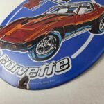 Vintage Chevrolet Corvette Porcelain Sign – American Service Gas Oil Racing Sign - Image 14