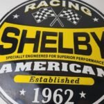 Vintage Chevrolet Porcelain Sign – American Shelby Service Gas Pump Racing Sign - Image 4