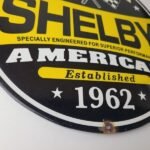 Vintage Chevrolet Porcelain Sign – American Shelby Service Gas Pump Racing Sign - Image 7