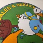 Vintage Chevrolet Sign – Automobilia Donald Duck Garage Porcelain Gas Pump Sign - Image 5