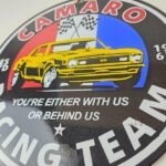 Vintage Chevrolet Sign – Camaro Automobile Racing Team Motors Porcelain Sign - Image 4