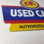Vintage Chevrolet Sign – Used Cars Automobile Motors Gas Pump Porcelain Sign - Image 11