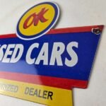 Vintage Chevrolet Sign – Used Cars Automobile Motors Gas Pump Porcelain Sign - Image 13
