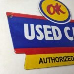 Vintage Chevrolet Sign – Used Cars Automobile Motors Gas Pump Porcelain Sign - Image 6