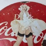 Vintage Coca Cola Porcelain Sign – Beverage Gas Pump Bottling Service Soda Sign - Image 3