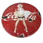 Vintage Coca Cola Porcelain Sign – Beverage Gas Pump Bottling Service Soda Sign