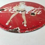 Vintage Coca Cola Porcelain Sign – Beverage Gas Pump Bottling Service Soda Sign - Image 10