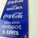 Vintage Coca Cola Porcelain Sign – Drink Soda Bottles Gas Pump Service Sign - Image 15