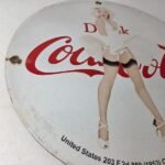 Vintage Coca Cola Porcelain Sign – Gas Pump Bottling Service Soda Beverage Sign - Image 6