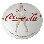 Vintage Coca Cola Porcelain Sign – Gas Pump Bottling Service Soda Beverage Sign