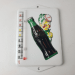 Vintage Coca Cola Porcelain Sign – Soda Gas Pump Ad Thermometer Sign - Image 3