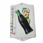 Vintage Coca Cola Porcelain Sign – Soda Gas Pump Ad Thermometer Sign - Image 2