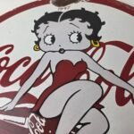Vintage Coca Cola Sign – Betty Boop Bottle Doll Gas Pump Porcelain Sign - Image 3