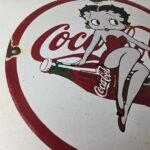 Vintage Coca Cola Sign – Betty Boop Bottle Doll Gas Pump Porcelain Sign - Image 6