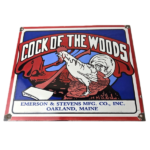 Vintage Cock of The Woods Sign – Axe Service Station Knife Store Gas Pump Sign