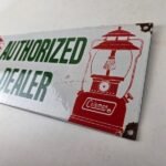 Vintage Coleman Sales Sign – Gas Auto Dealer Garage Shop Porcelain Sign - Image 12
