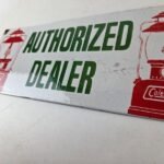 Vintage Coleman Sales Sign – Gas Auto Dealer Garage Shop Porcelain Sign - Image 14