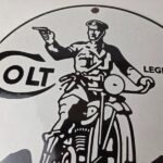 Vintage Colt Firearms Porcelain Sign – Guns Motorcycle Gas Service Pump Sign - Image 3