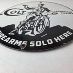 Vintage Colt Firearms Porcelain Sign – Guns Motorcycle Gas Service Pump Sign - Image 10
