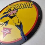 Vintage Conoco Gasoline Porcelain Sign – Wolverine X-Men Comics Gas Pump Sign - Image 13