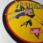 Vintage Conoco Gasoline Porcelain Sign – Wolverine X-Men Comics Gas Pump Sign - Image 6
