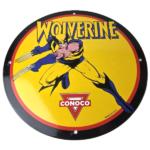 Vintage Conoco Gasoline Porcelain Sign – Wolverine X-Men Comics Gas Pump Sign - Image 2