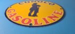 Vintage Conoco Gasoline Sign – Porcelain Service Gas Pump Sign - Image 11