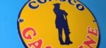 Vintage Conoco Gasoline Sign – Porcelain Service Gas Pump Sign - Image 6