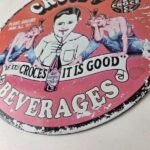 Vintage Croce's Porcelain Sign – Shop Soda Advertising Gas Pump Service Sign - Image 14