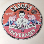 Vintage Croce's Porcelain Sign – Shop Soda Advertising Gas Pump Service Sign - Image 15