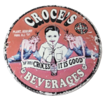 Vintage Croce's Porcelain Sign – Shop Soda Advertising Gas Pump Service Sign - Image 2