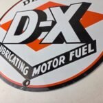 Vintage D-X Diamond Porcelain Sign – Lubricating Motor Fuel Sign - Image 14