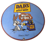 Vintage Dads Root Beer Sign – Old Fashioned Beverage Soda Pop Gas Pump Sign