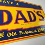 Vintage Dad's Root Beer Sign – Old Fashioned Beverage Store Gas Oil Pump Sign - Image 11