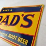 Vintage Dad's Root Beer Sign – Old Fashioned Beverage Store Gas Oil Pump Sign - Image 12