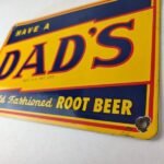 Vintage Dad's Root Beer Sign – Old Fashioned Beverage Store Gas Oil Pump Sign - Image 13