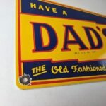 Vintage Dad's Root Beer Sign – Old Fashioned Beverage Store Gas Oil Pump Sign - Image 6