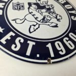 Vintage Dallas Cowboys Porcelain Sign – Texas Football NFL Gas Pump Sign - Image 11