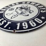 Vintage Dallas Cowboys Porcelain Sign – Texas Football NFL Gas Pump Sign - Image 10