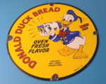Vintage Donald Duck Bread Sign – Walt Disney Gas Pump Porcelain Sign - Image 2