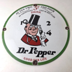 Vintage Dr Pepper Sign – Porcelain Soda Cola Beverage Gas Service Station Sign - Image 15